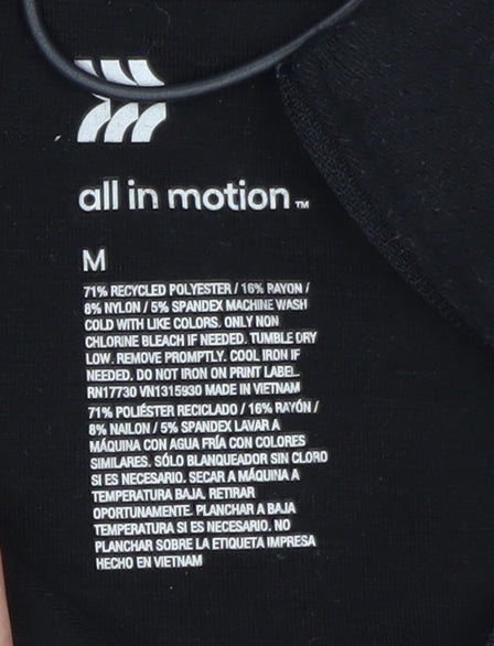 All in Motion Men's Black M 1/4 Zip Pullover Sweatshirt