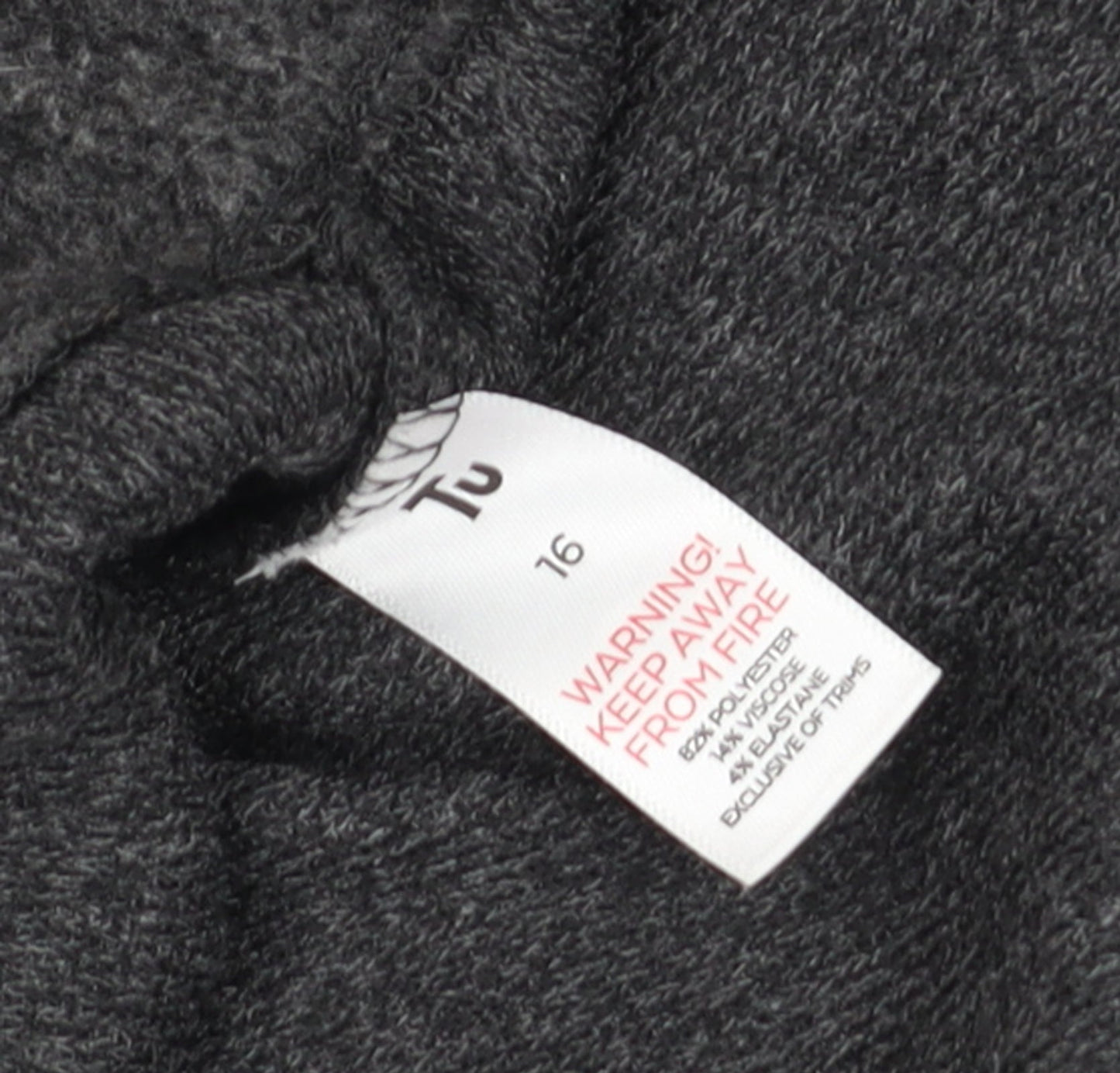 Tu Women Grey Roll Neck Embellished Jumper Size 16