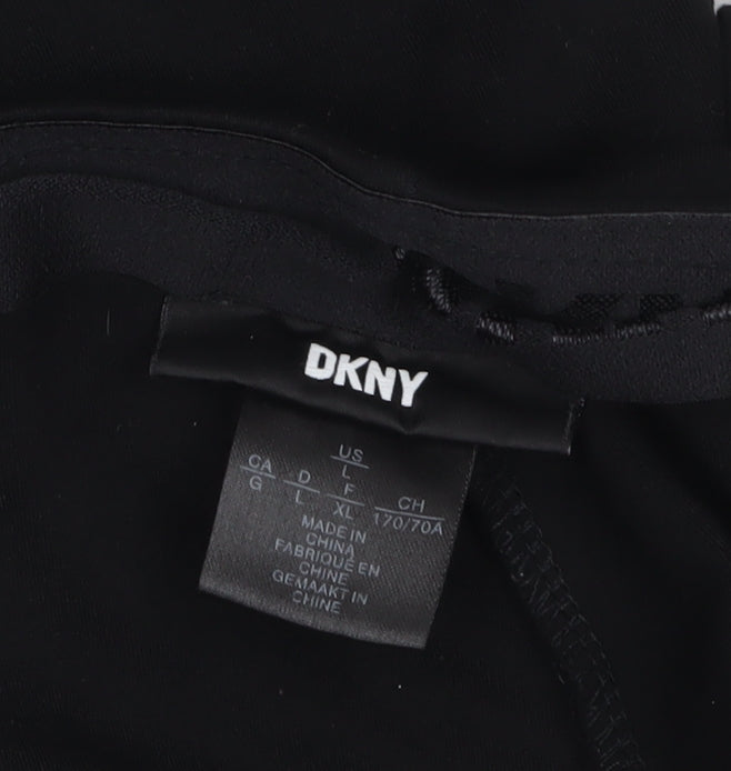 DKNY Womens Black Leggings Size L Slim Fit Stretch Jersey Trousers