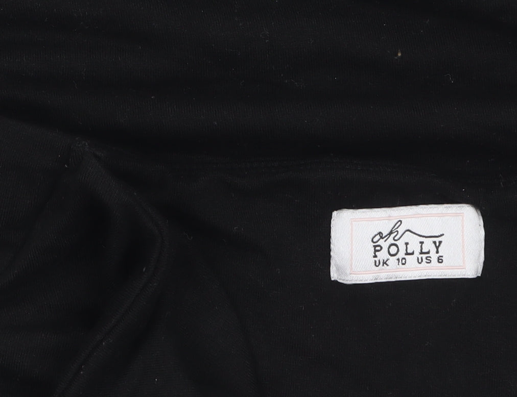 Oh Polly Women’s Black Halter Bodycon Dress Size 10