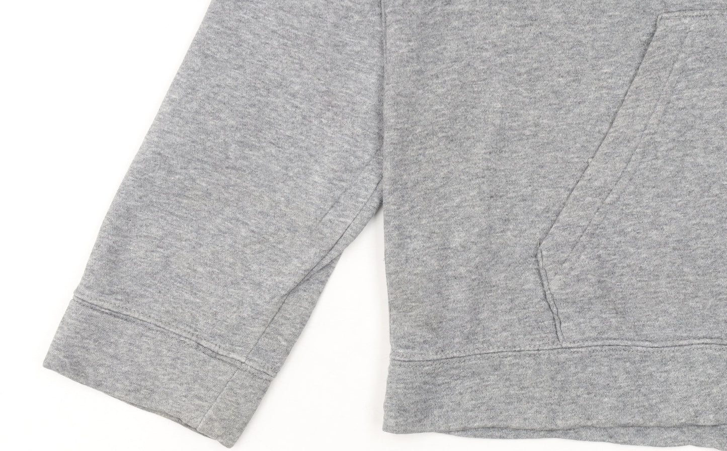 Nike Boys Grey Full Zip Hoodie XL 158-170cm Cotton Blend Casual