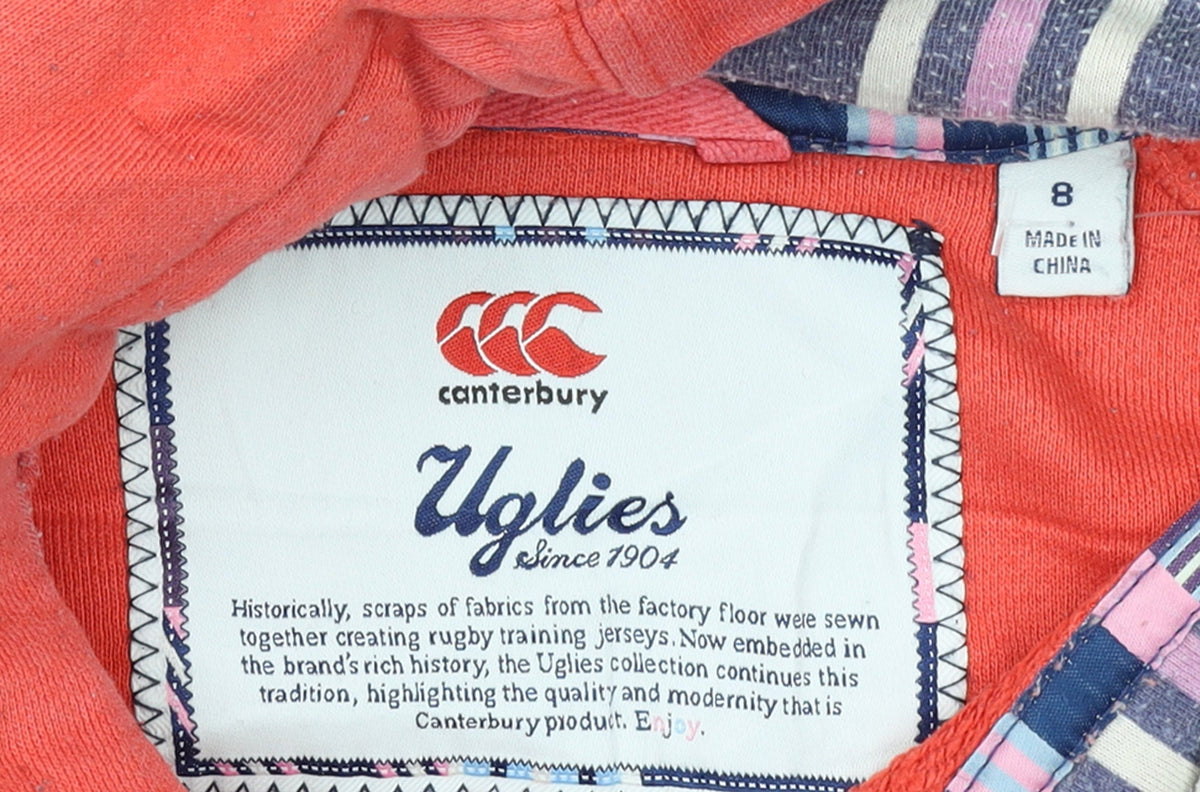 Canterbury Women's Red Hoodie Size 8 Pullover Logo Uglies Collection