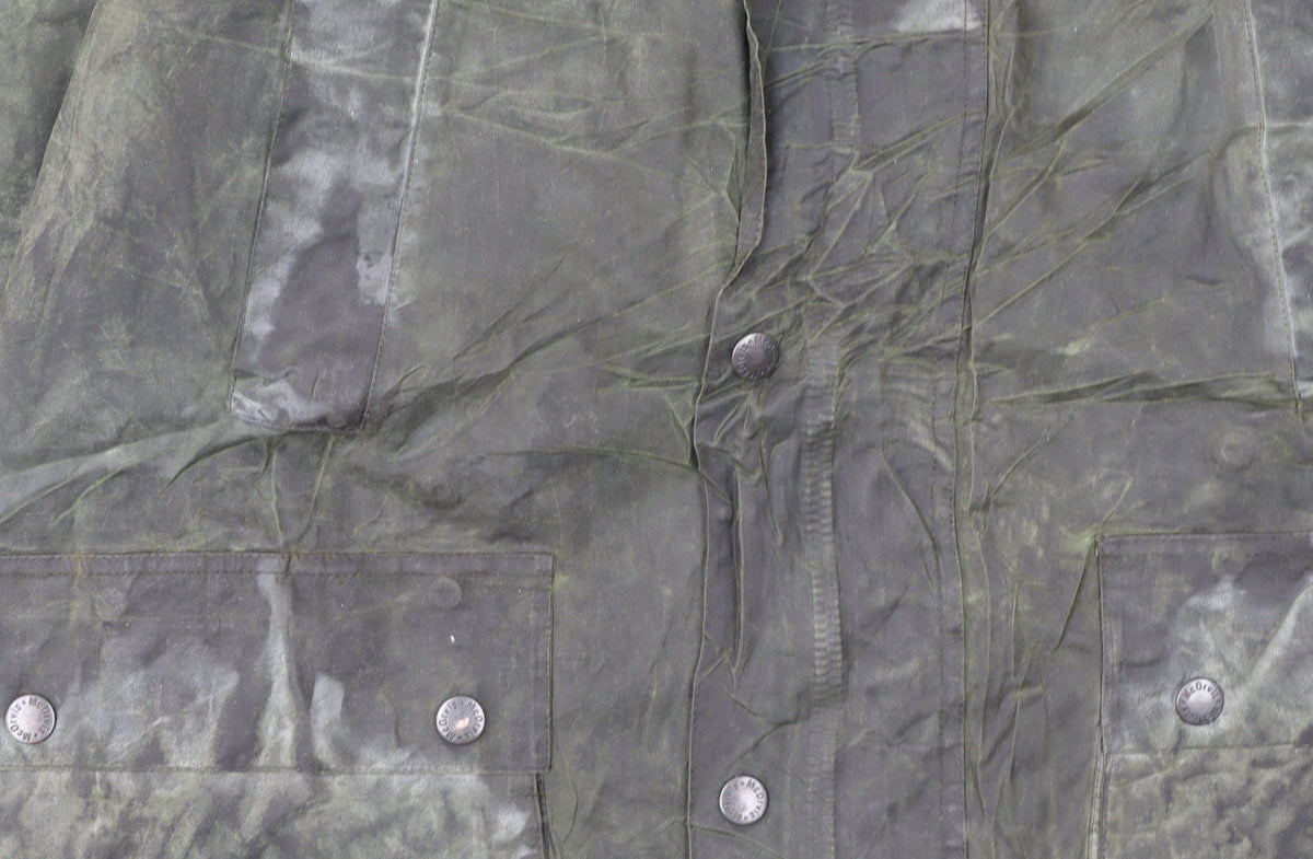 Mc Orvis Men’s Green Waxed Cotton Mid-Length Jacket M Outdoor Coat