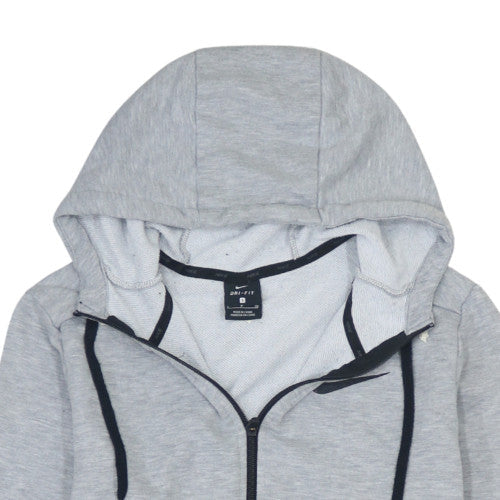 Nike Men's Grey Dri-FIT Full Zip Hoodie Size S