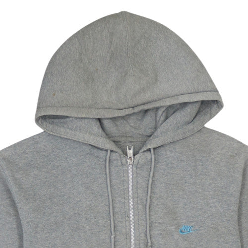 Nike Men's Grey Full Zip Hoodie M Sportswear Fleece Sweatshirt