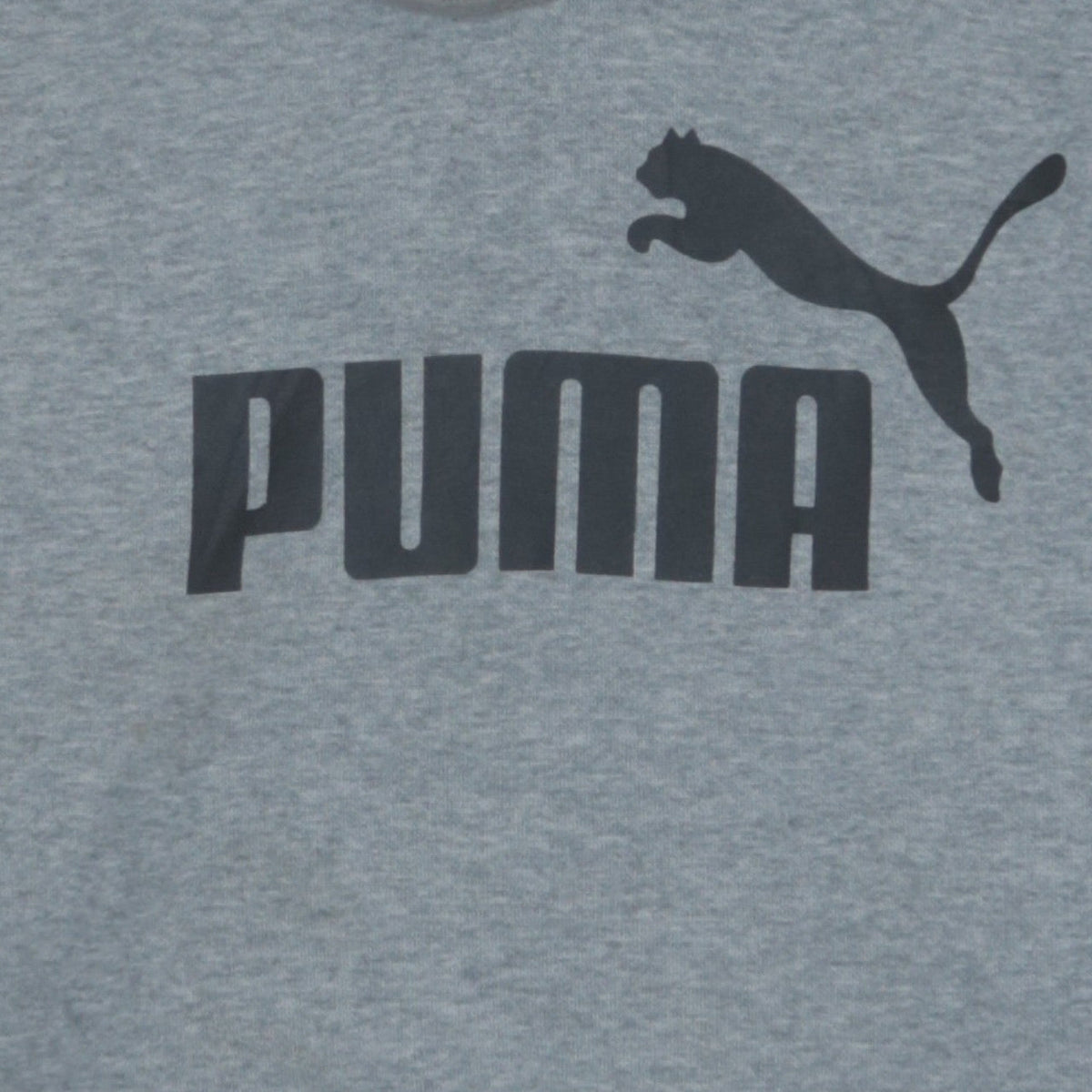 Puma Men's Grey Small Pullover Hoodie with Logo Print
