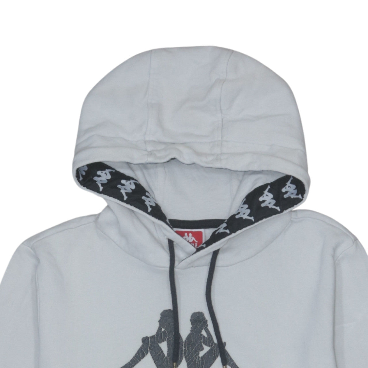 Kappa Men's White Pullover Hoodie Small Logo Graphic Sportswear