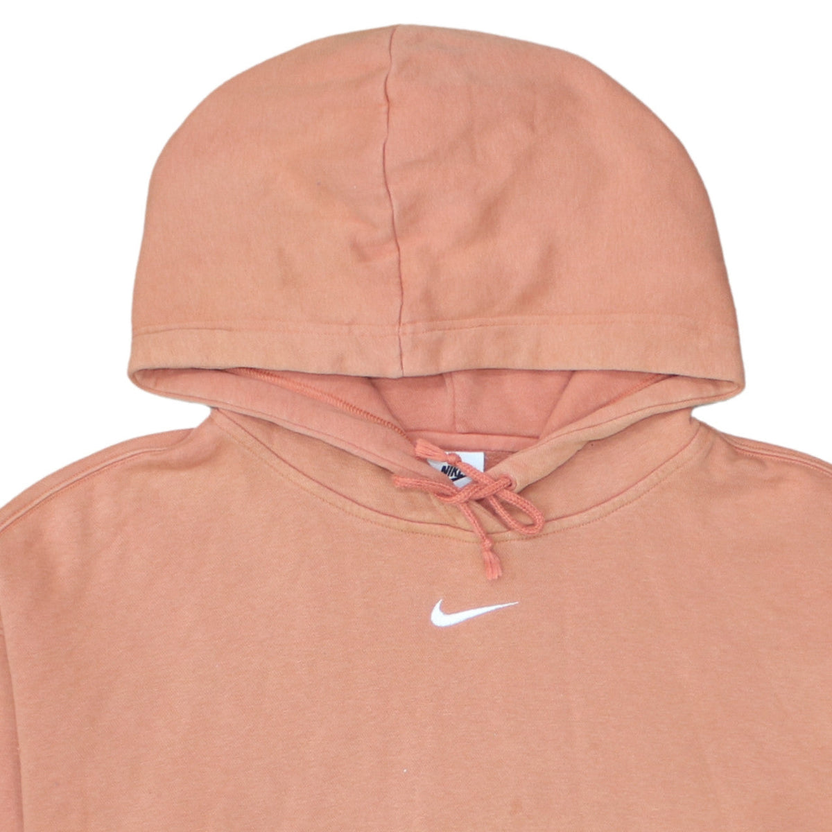 Nike Women’s Peach Pullover Hoodie L Cotton Blend Logo Sweatshirt