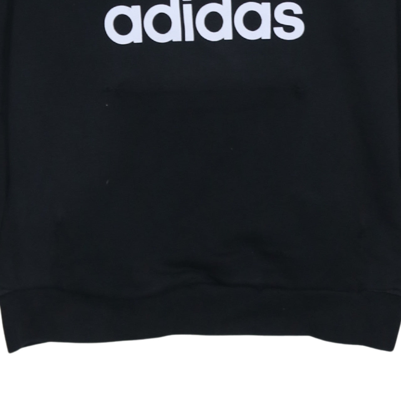 Adidas Womens Black Pullover Hoodie Size 4 Logo Print Casual Sweatshirt