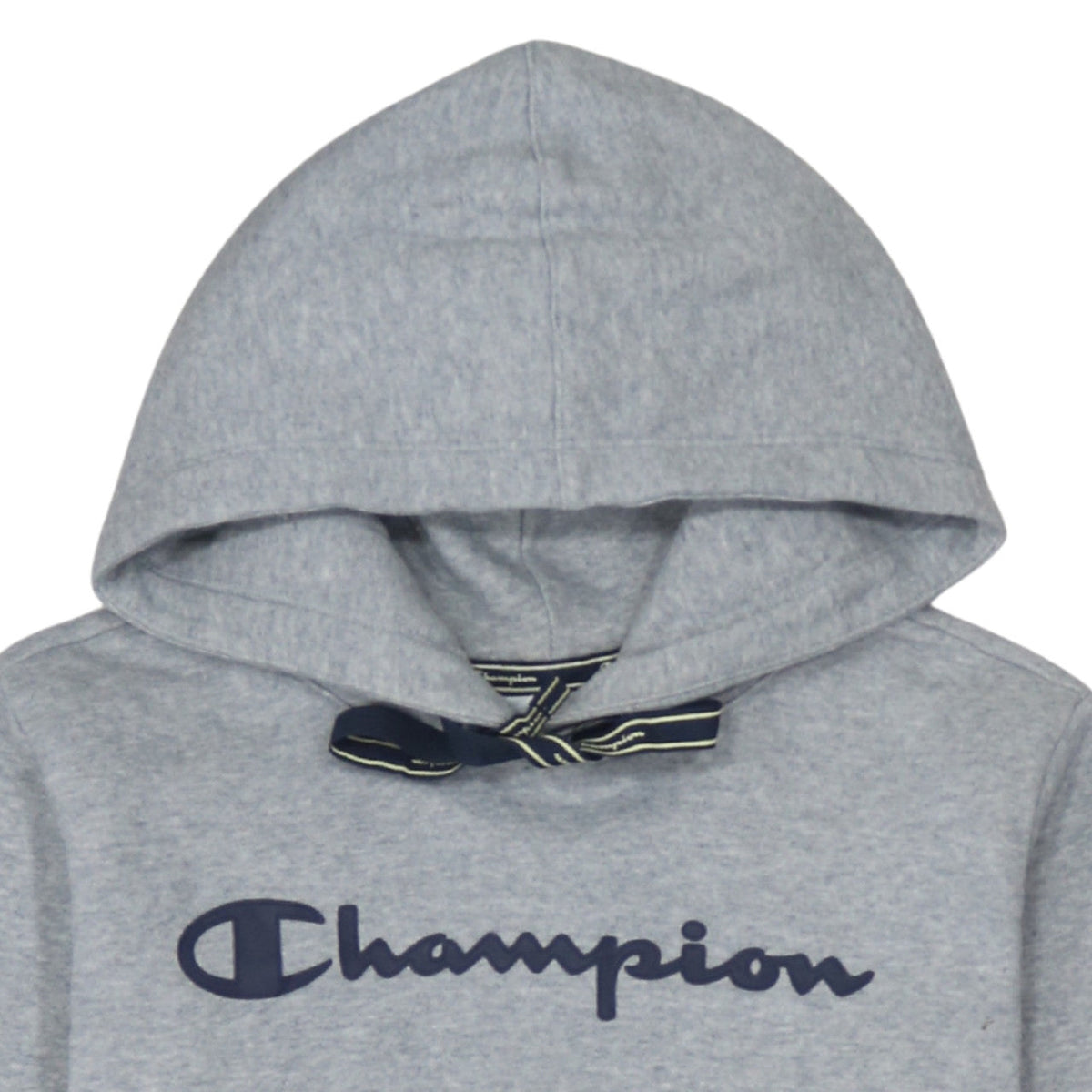 Champion Womens Grey Hoodie Medium Pullover Cotton Blend Logo
