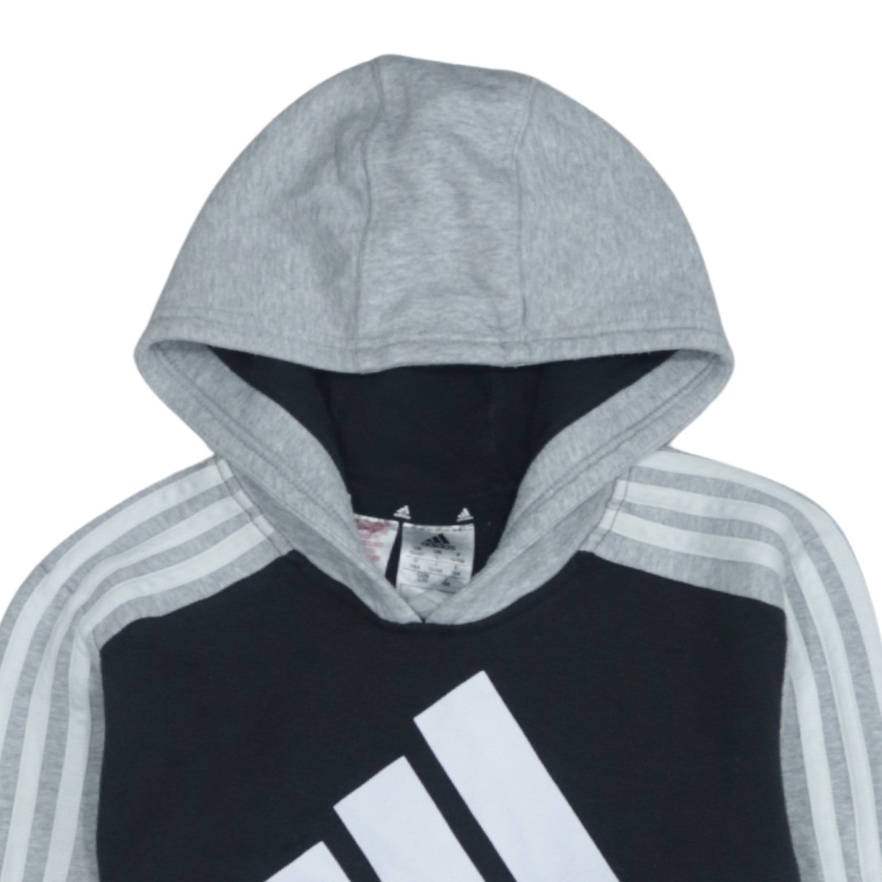 Adidas Boys Black Pullover Hoodie 13-14 Years Sports Logo Sweatshirt
