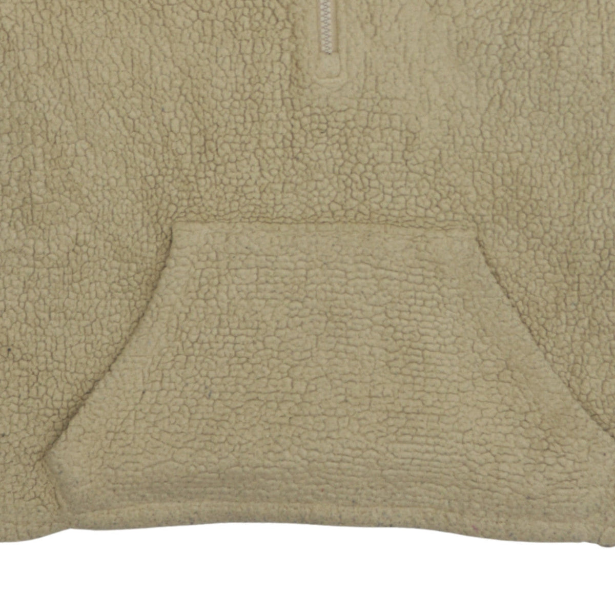 Ellesse Women Beige Fleece Hooded 1/2 Zip Jacket UK 10