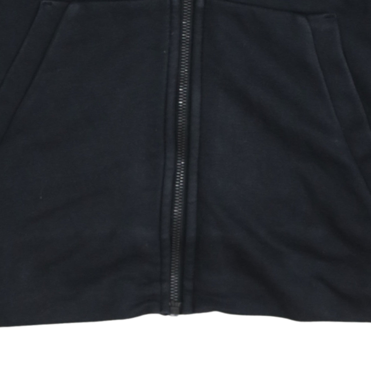 Adidas Women's Black Full Zip Hoodie M Logo Sleeve Casual Sweatshirt