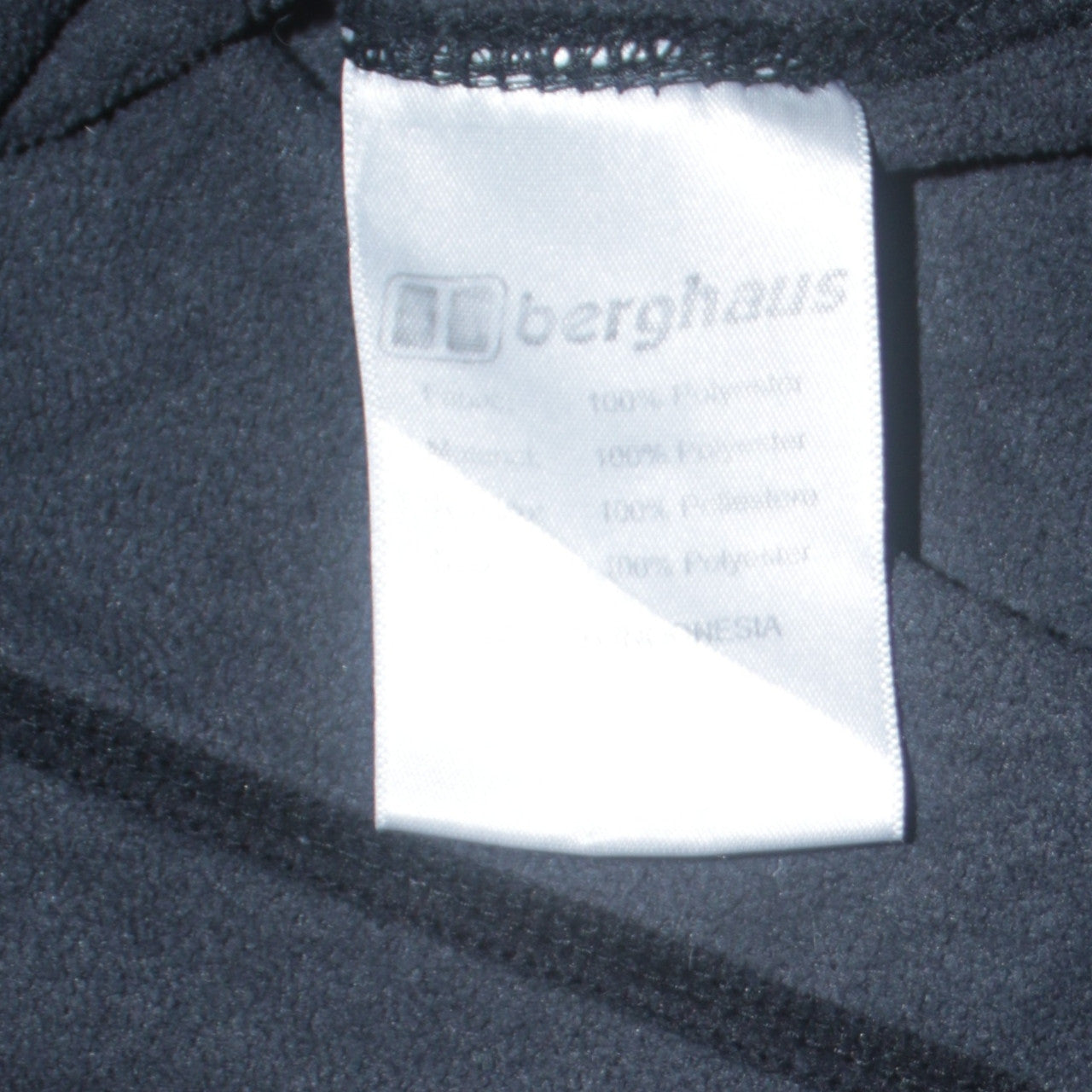 Berghaus Womens Black Size 12 Half Zip Fleece Jacket Hiking Top