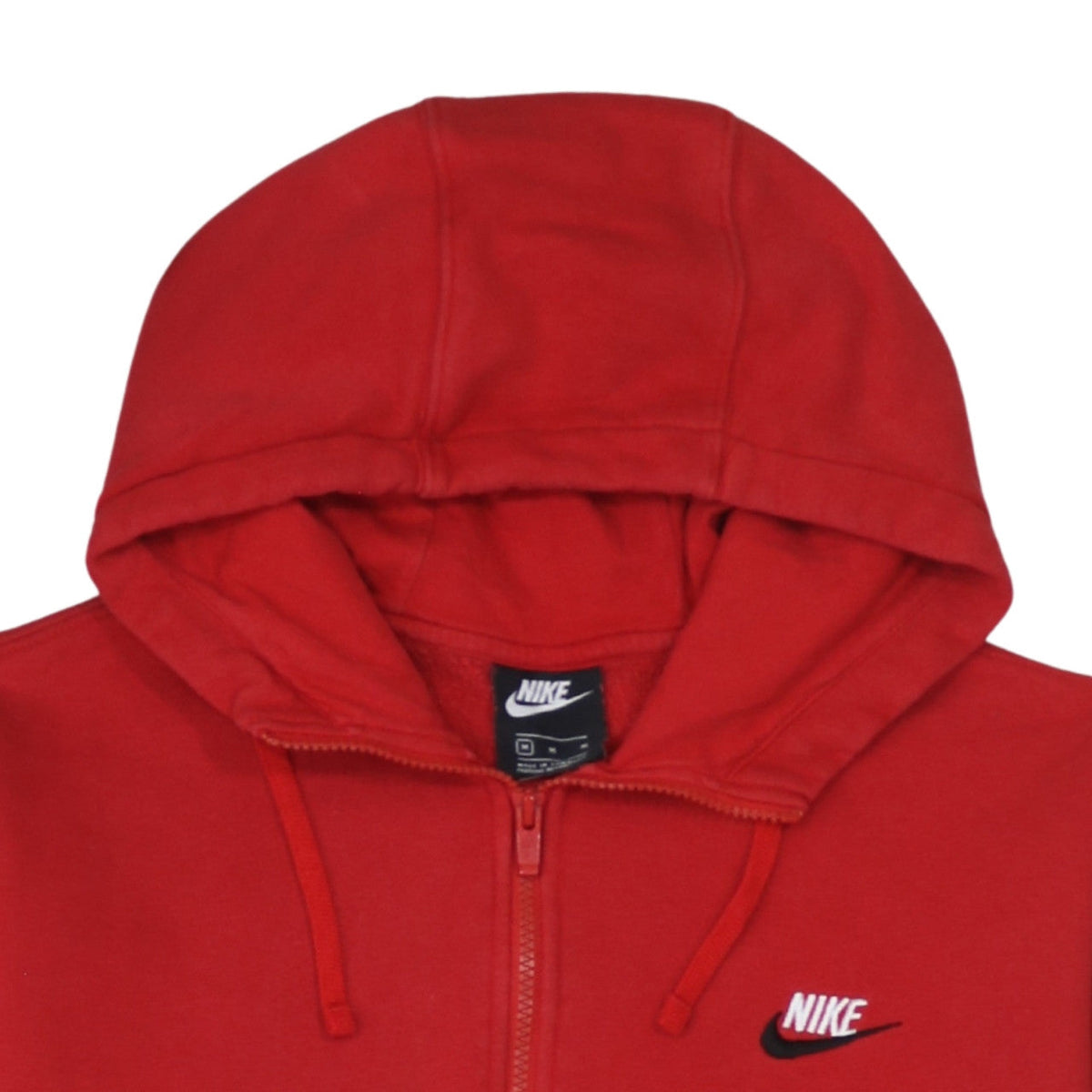 Nike Men's Red & Grey 1/2 Zip Hoodie Size M Colour Block Fleece