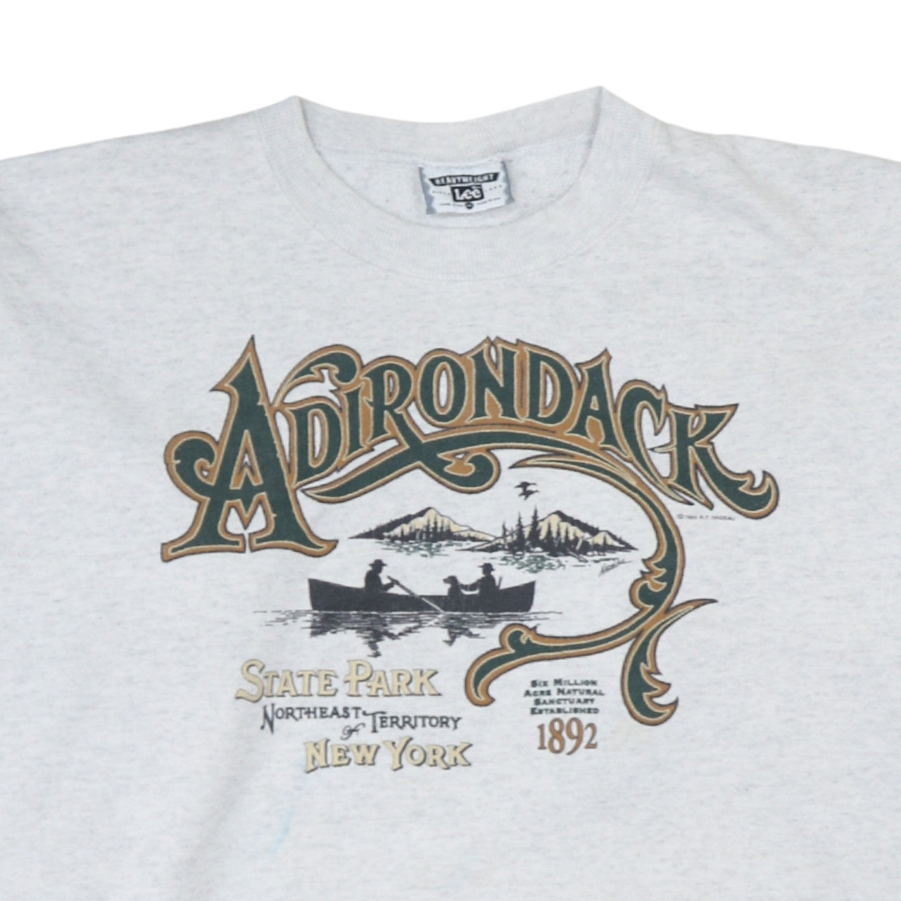 Lee Mens Grey Adirondack Heavyweight Sweatshirt 2XL Vintage Pullover
