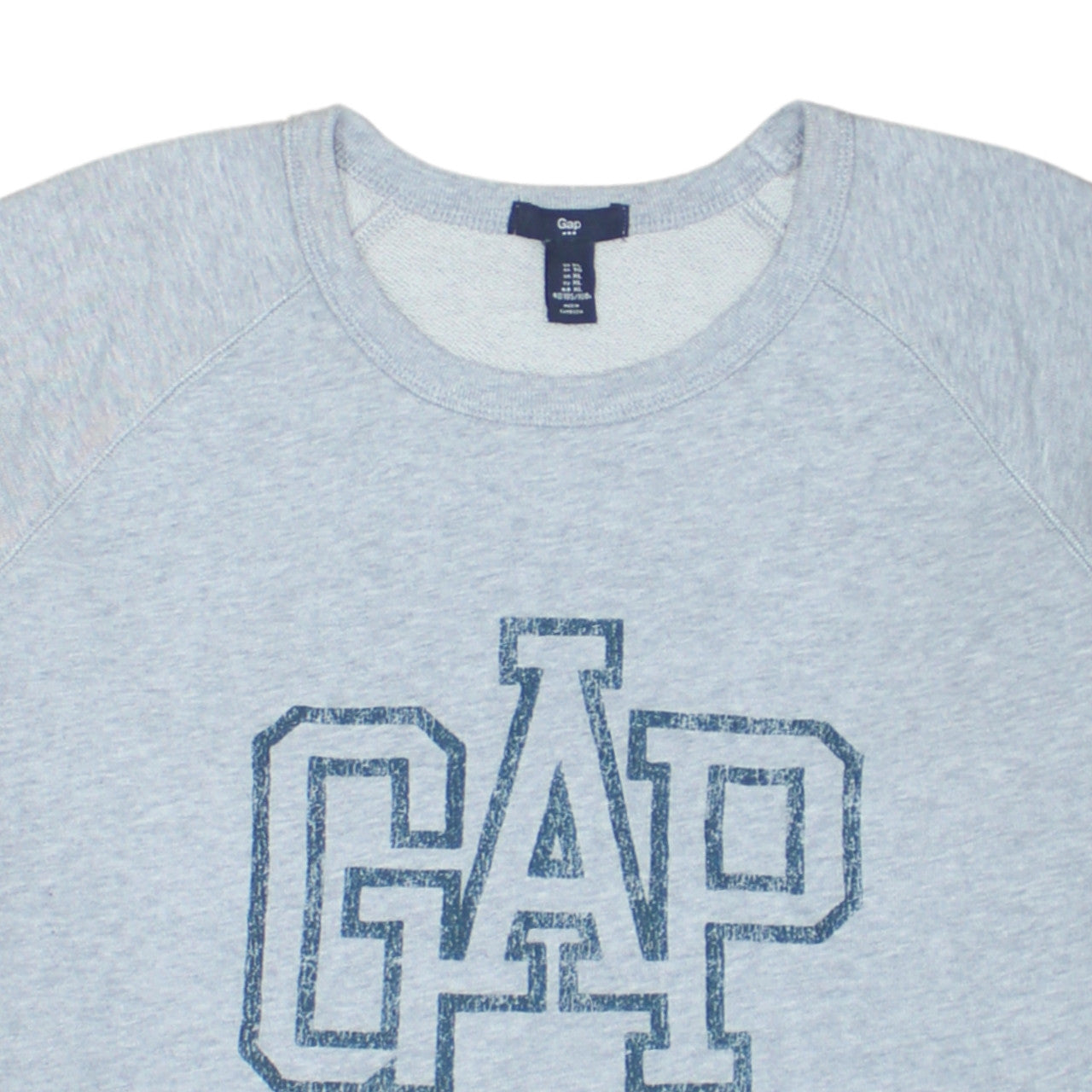 GAP Men's Grey XL Pullover Sweatshirt with Logo Crew Neck