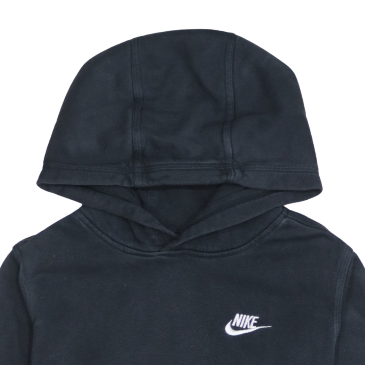 Nike Boys Black XL Pullover Hoodie with Embroidered Logo
