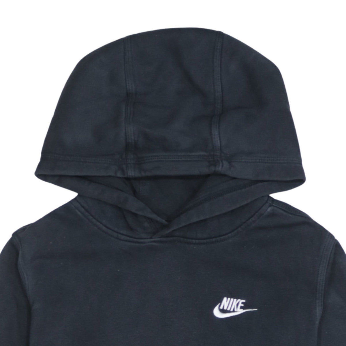 Nike Boys Black XL Pullover Hoodie with Embroidered Logo