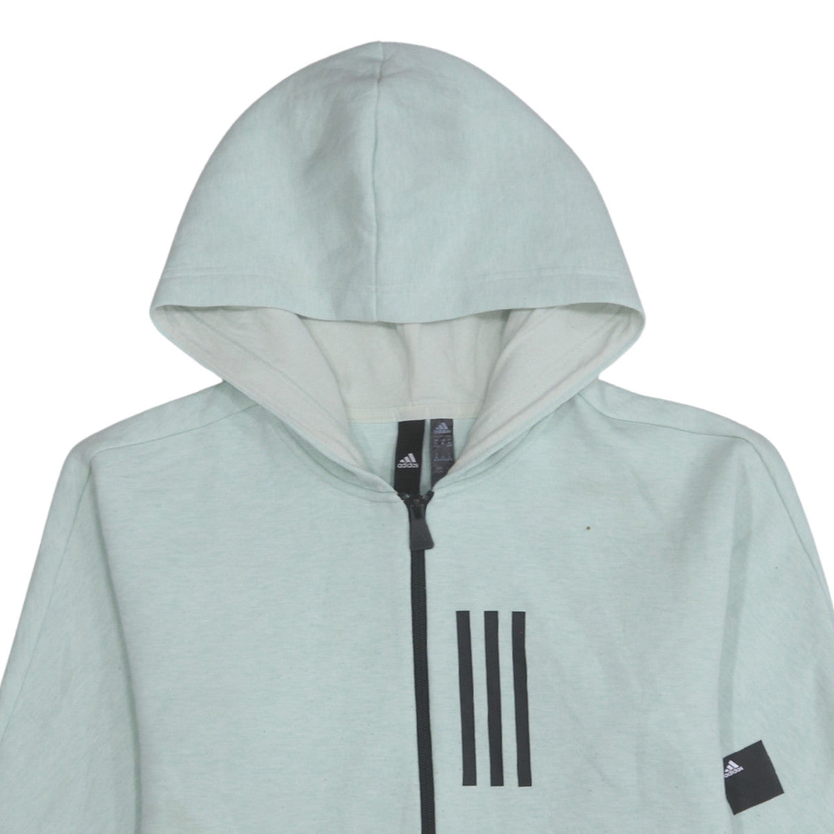 Adidas Womens Light Grey Full Zip Hoodie XL Relaxed Fit Casual