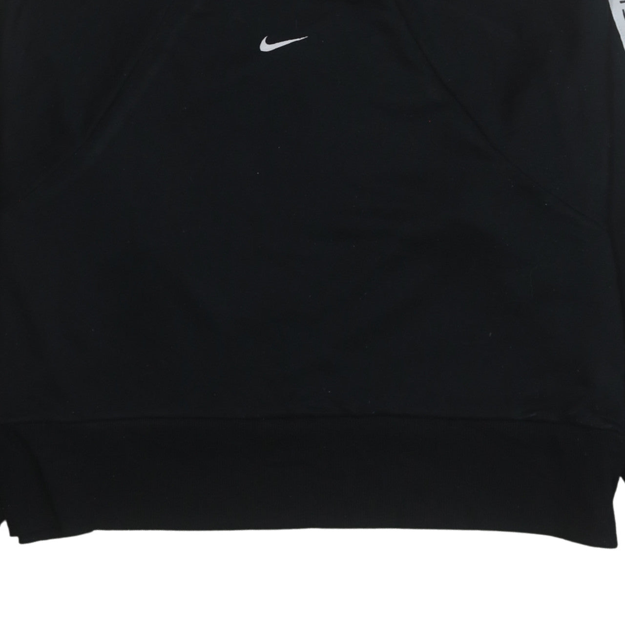 Nike Womens Black XL Dri-Fit Crew Neck Pullover Sweatshirt Just Do It Tape Trim