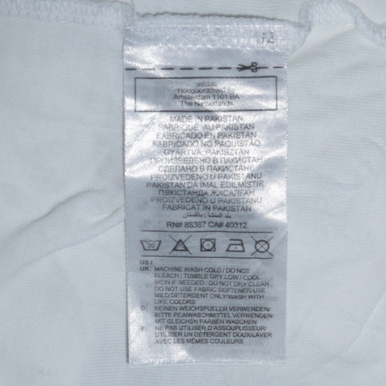 Adidas Men’s White Cotton Trefoil Logo Regular Fit T-Shirt M