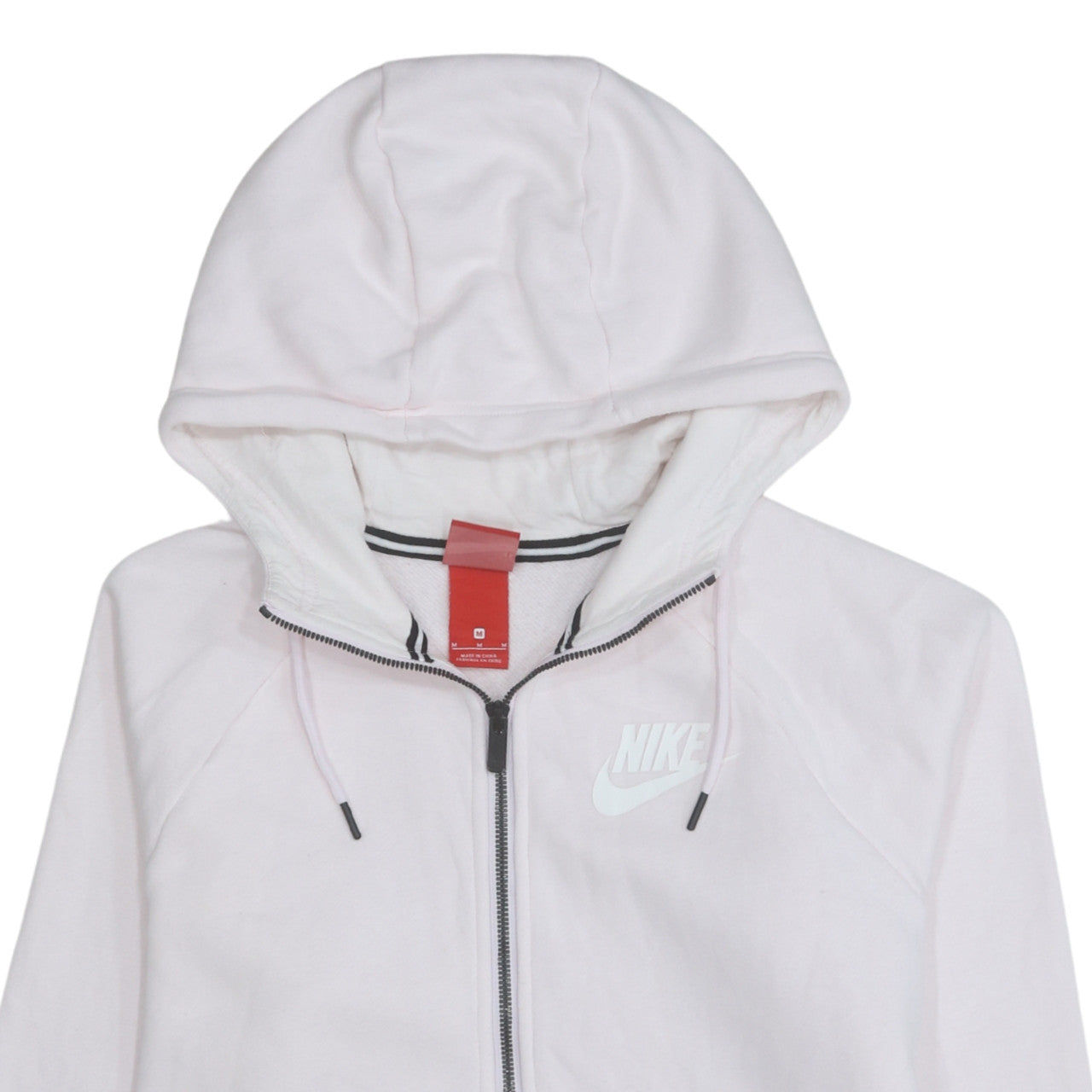 Nike Women's Pink Full Zip Hoodie Size M Cotton Blend