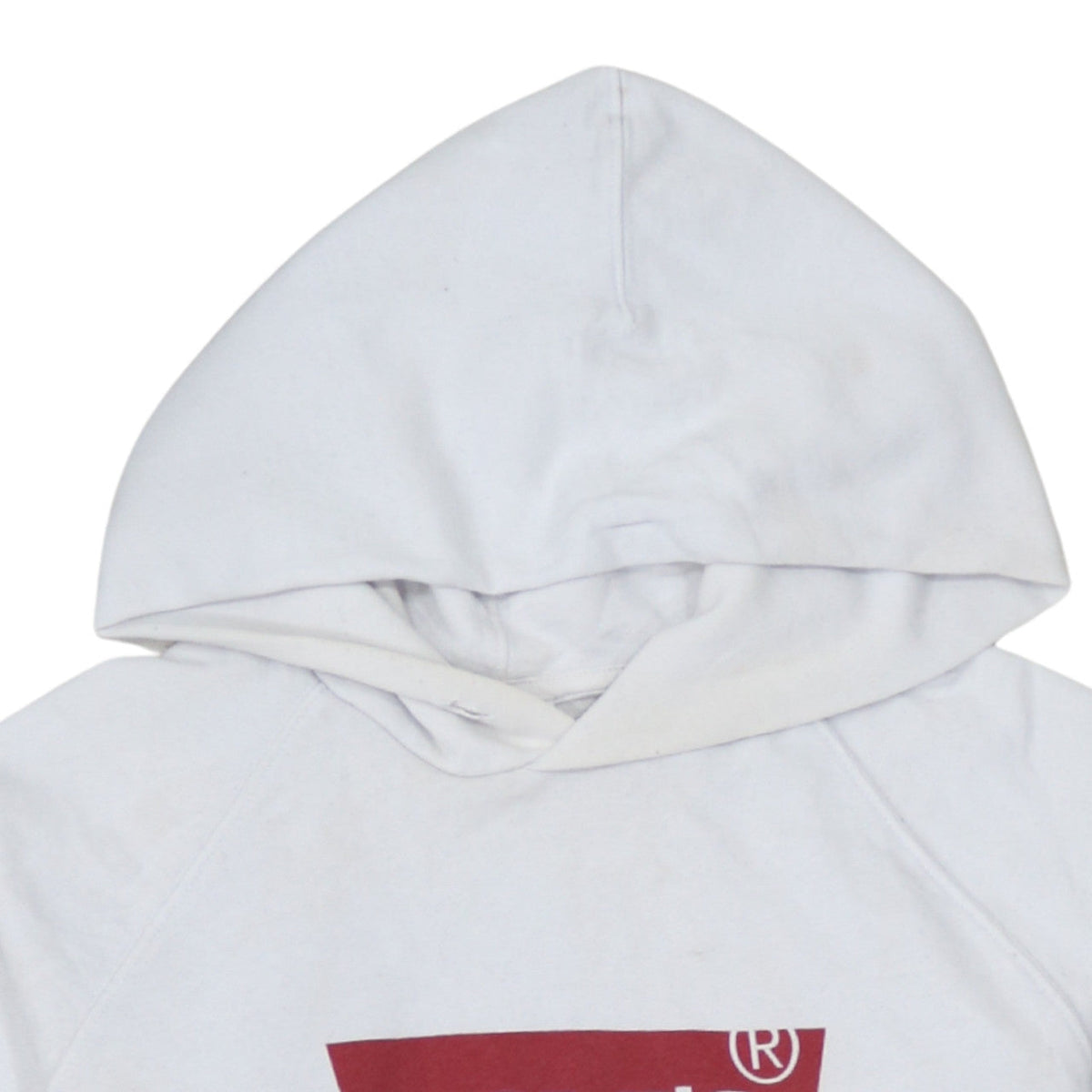 Levi's Mens White Pullover Hoodie M Classic Logo Fleece