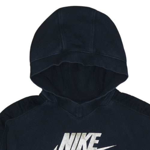 Nike Boys Black Pullover Hoodie L 146-156cm Fleece Sweatshirt