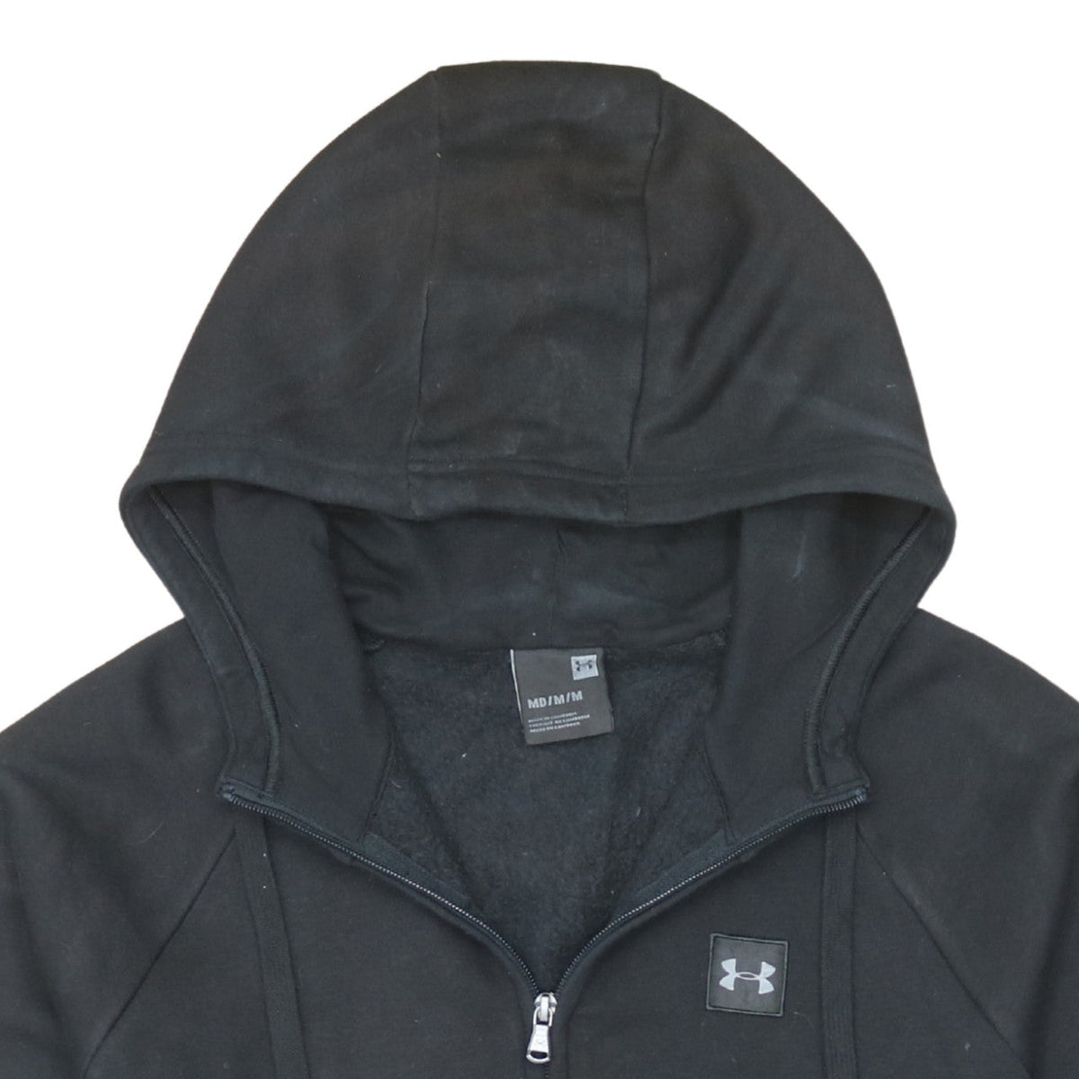Under Armour Men's Black Full Zip Fleece Hoodie Size M