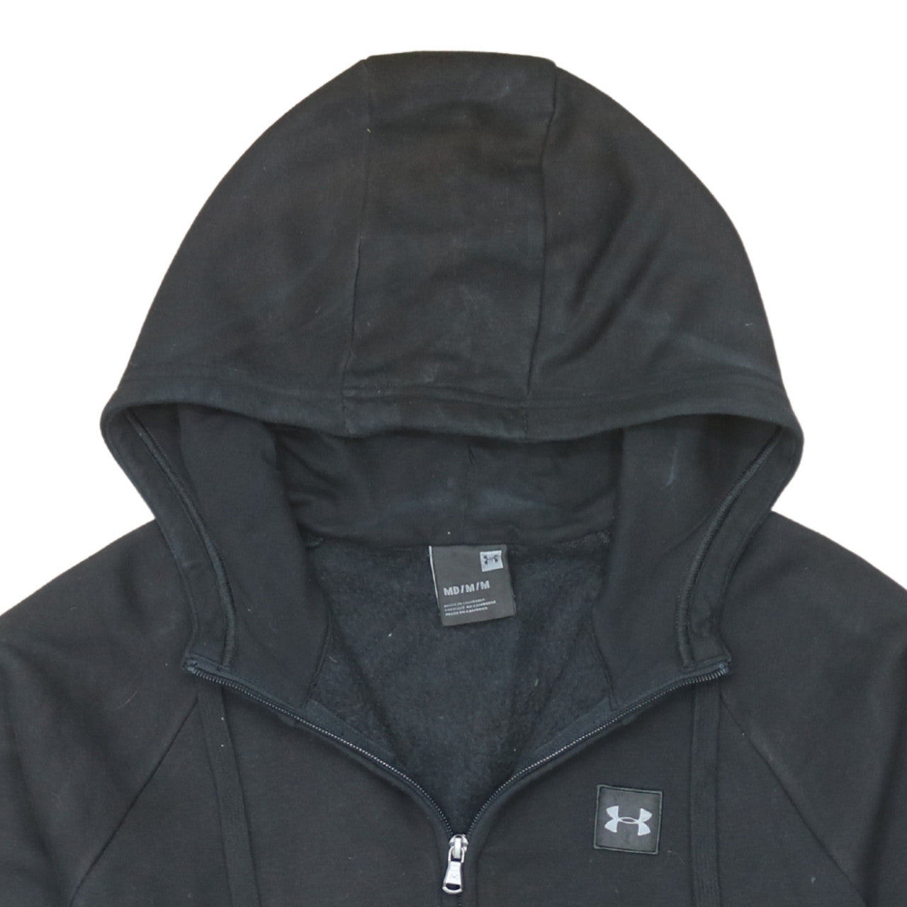 Under Armour Men's Black Full Zip Fleece Hoodie Size M