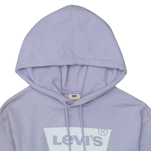 Levi's Women Lavender Pullover Hoodie XS Logo Sweatshirt