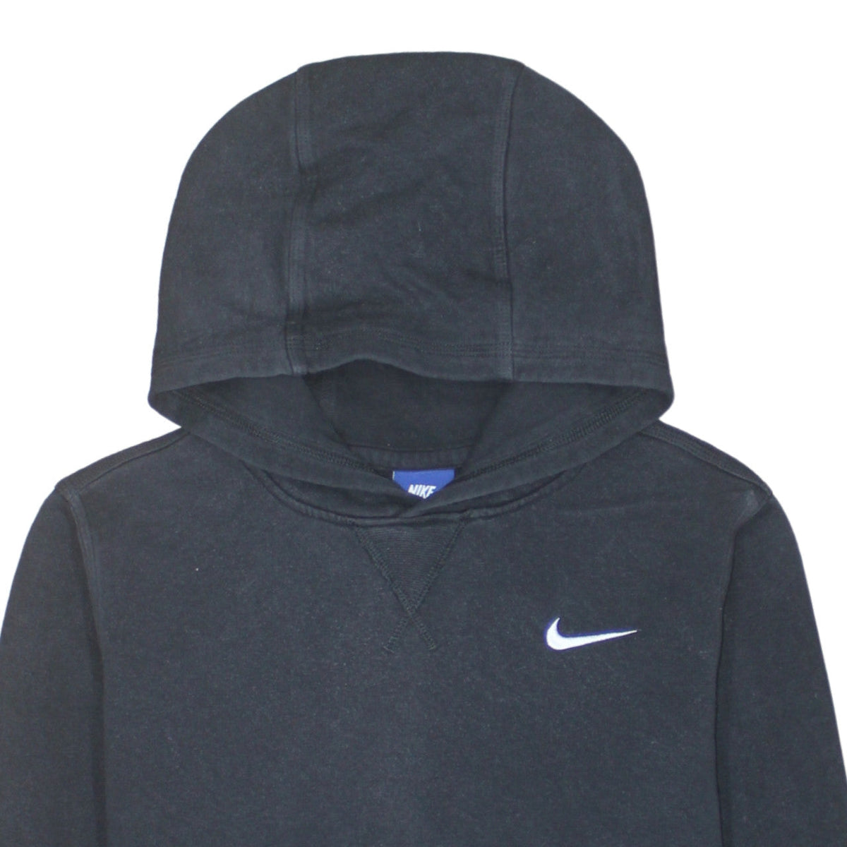 Nike Boys Black XL Pullover Hoodie Cotton Blend Logo Sweatshirt 13-15 Years