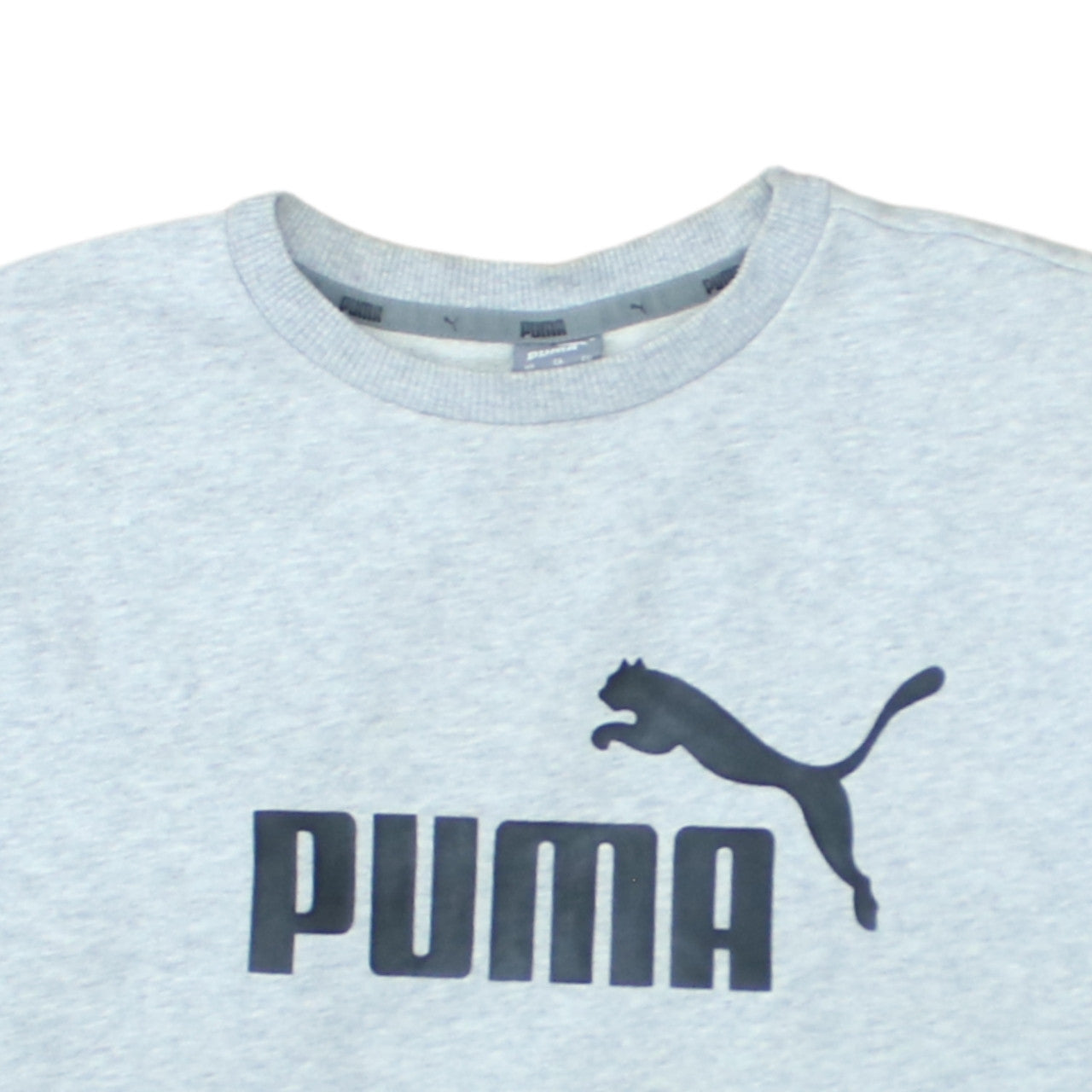 Puma Womens Grey Crew Neck Pullover Sweatshirt Size XS