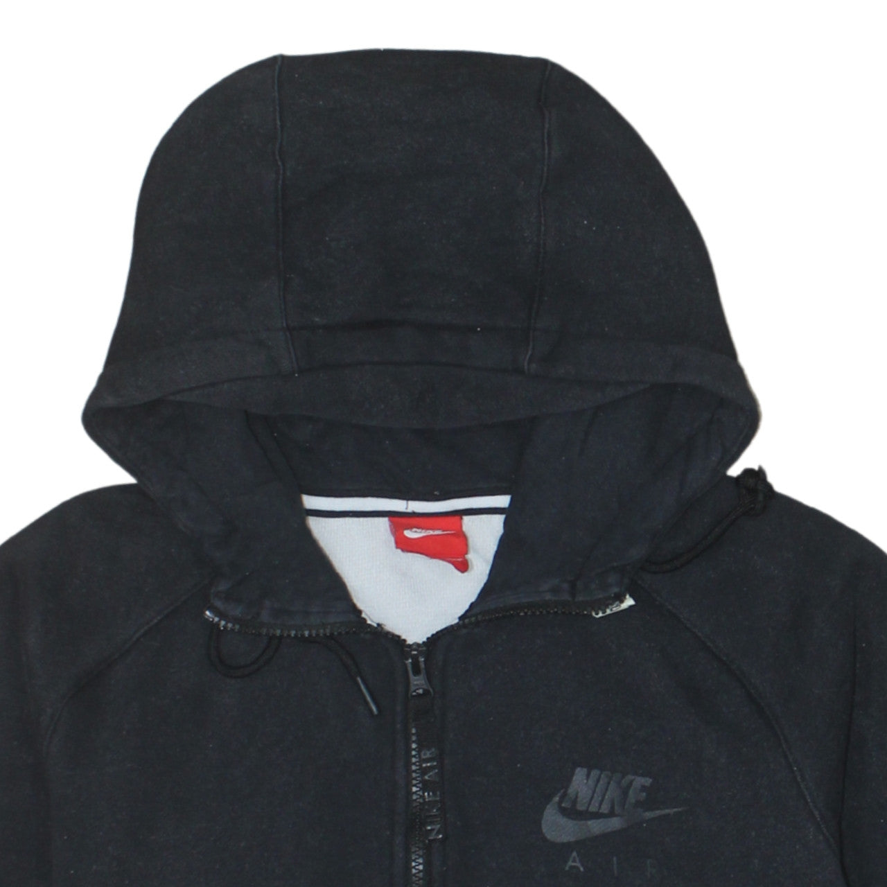 Nike Men's Black White 1/2 Zip Hoodie Air Logo Fleece M