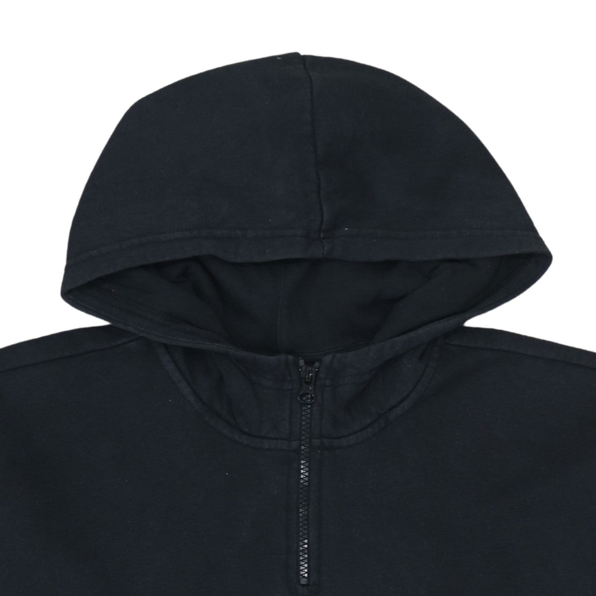 Adidas Womens Black 1/4 Zip Hoodie Sweatshirt Size 10 Cotton