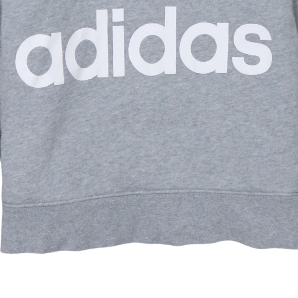 Adidas Womens Grey Hooded Pullover Hoodie UK 12