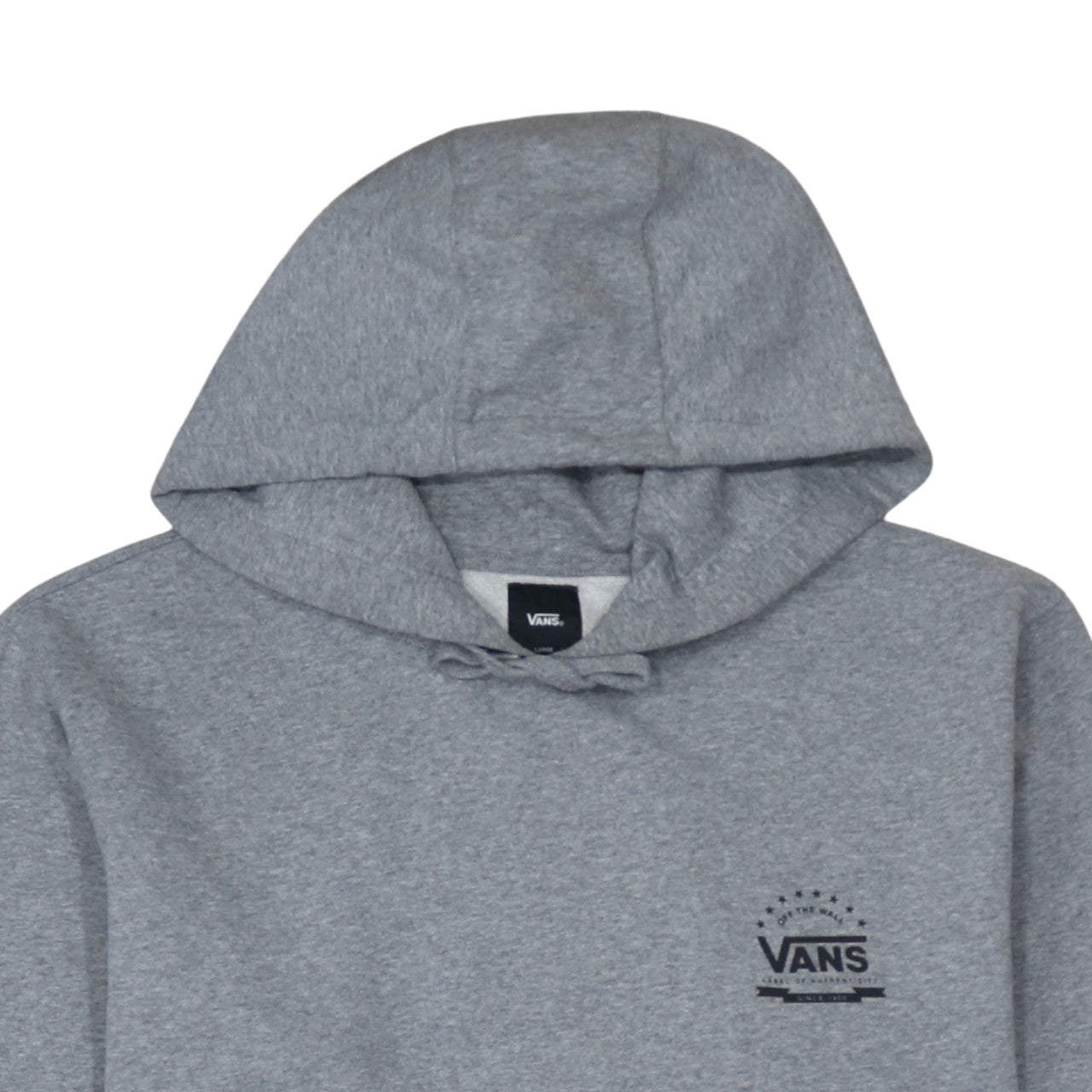 Vans Mens Grey Pullover Hoodie Large Graphic Print Skate Style