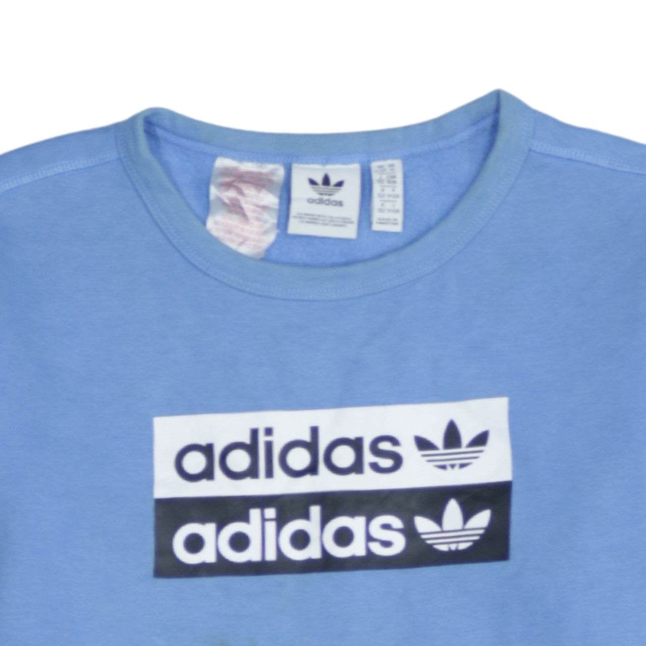 Adidas Boys Blue Crew Neck Pullover Sweatshirt Size 11-12 Years