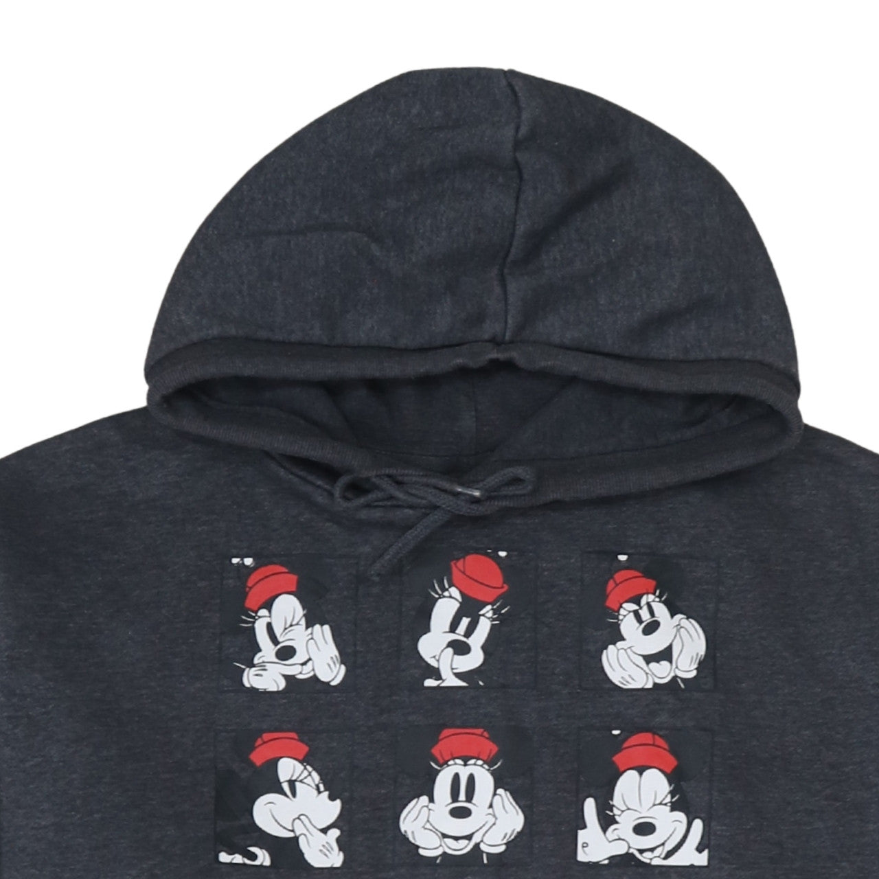 Disney Primark Womens Charcoal Hoodie Size L Graphic Minnie Print