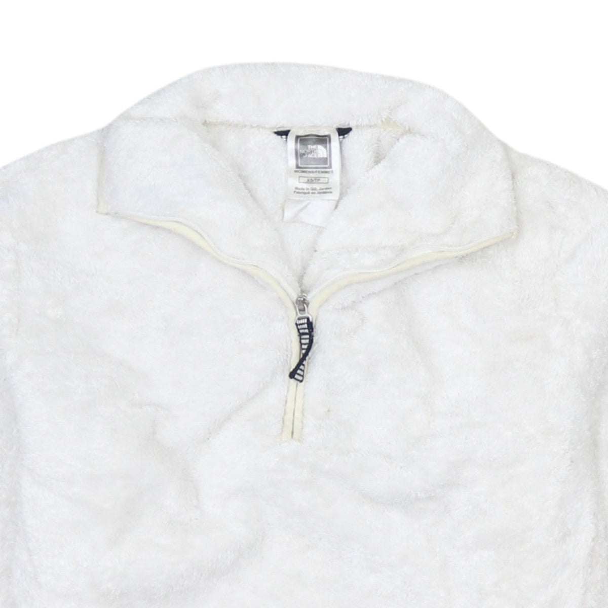 The North Face Womens White XS 1/4 Zip Fleece Pullover Sweatshirt