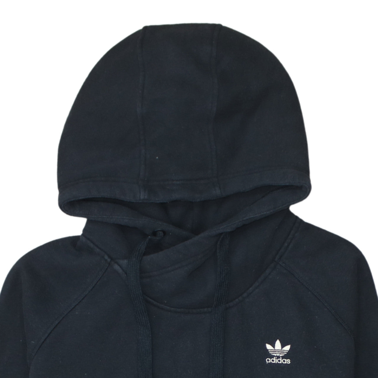 Adidas Womens Black Pullover Hoodie Size 12 Logo Graphic