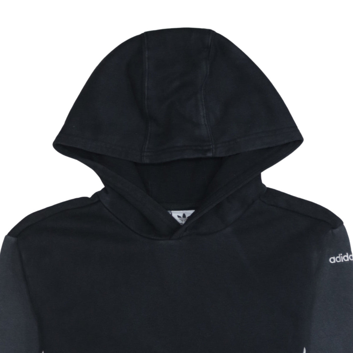 Adidas Boys Black Pullover Hoodie 13-14 Years Graphic Print Cotton Blend