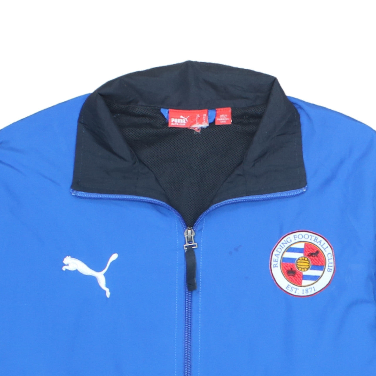 Puma Boys Blue Reading FC Full Zip Windbreaker Jacket Size 14 YRS