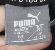 Puma Teens Black 2XL Full Zip Hoodie with Logo