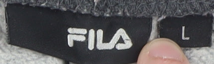 Fila Mens Grey L Sweatpants Regular Fit Logo Joggers