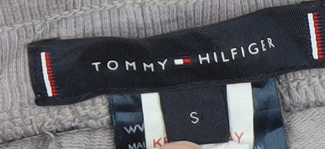 Tommy Hilfiger Mens Grey Logo Jogger Trousers Size S