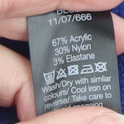 M&Co Women's Blue Fair Isle Knit Jumper Size 18