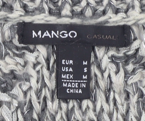 Mango Women’s Grey Chunky Knit Pullover Jumper Size 10