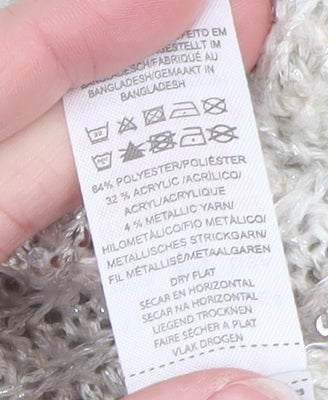 Atmosphere Women Ivory Sequin Knit Jumper Size 20